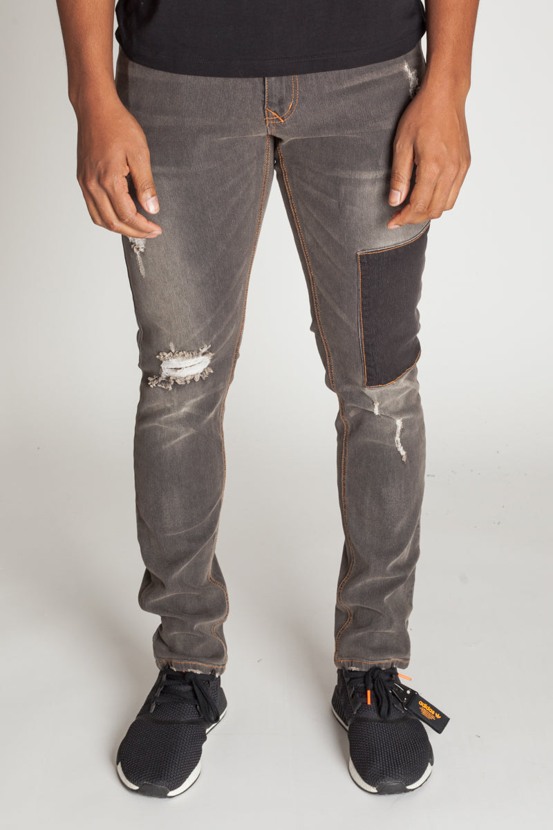 Patchwork Jeans (Vintage Black) (1632717930598)