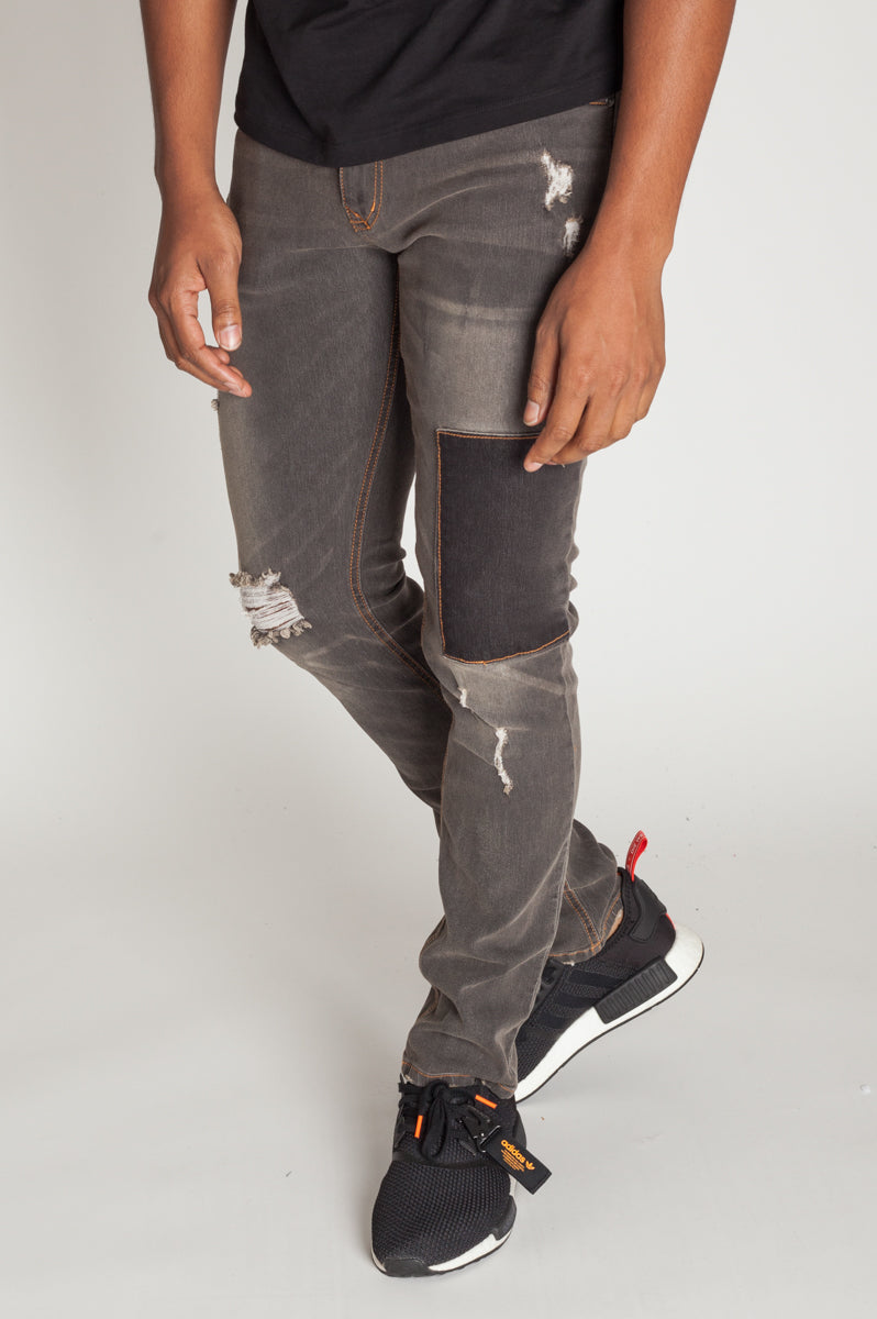 Patchwork Jeans (Vintage Black) (1632717930598)