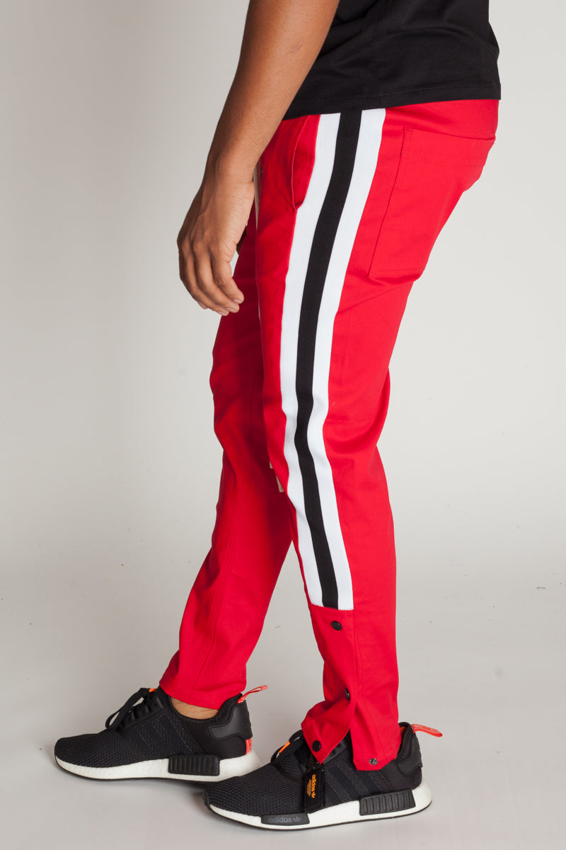 Snap Joggers with Stripes (Red) (3531138826342)