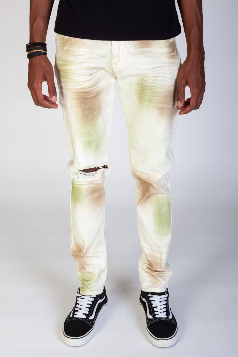 Neon Smoke Skinny Jeans (Forest) (3961233768550)