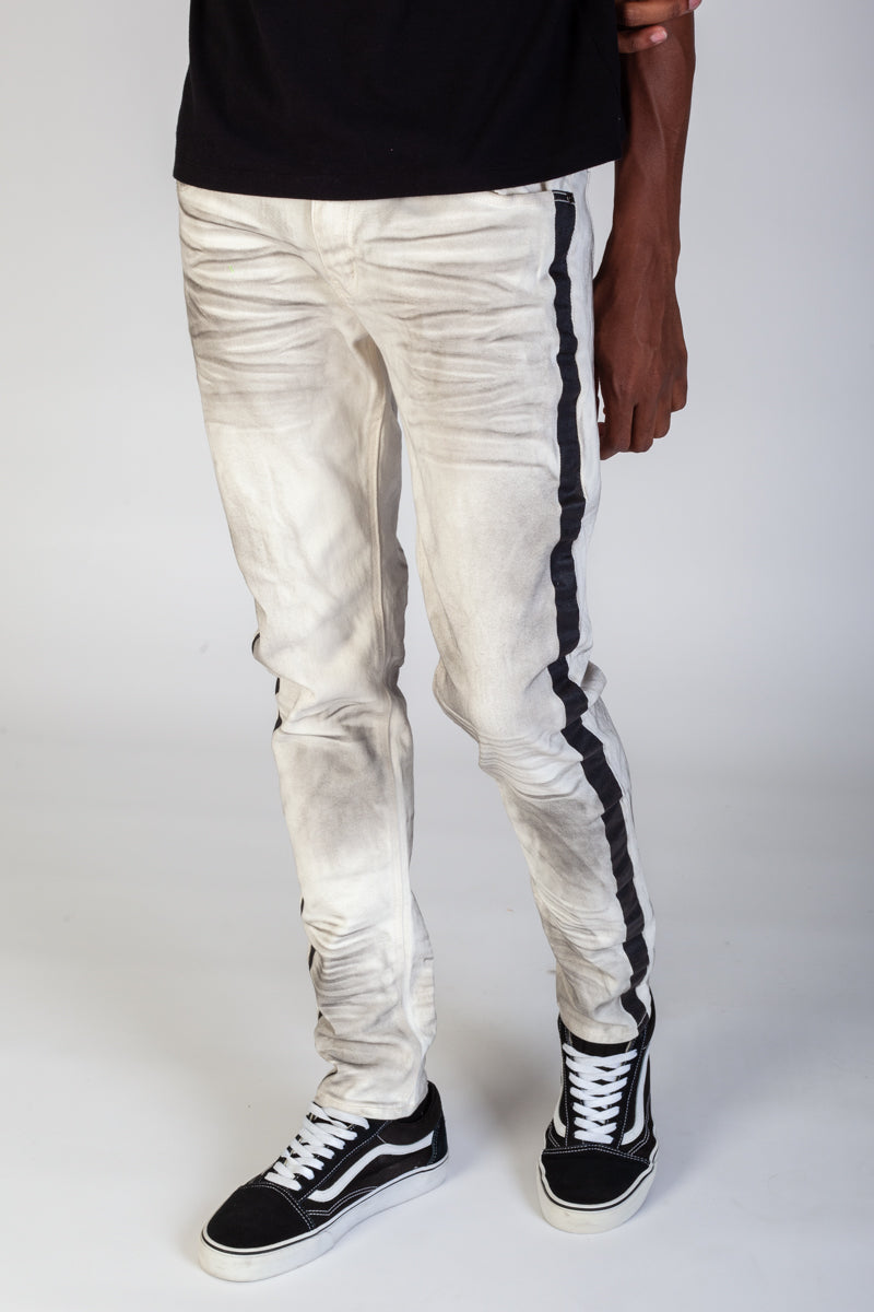 Dusty Smoke Pants With Stripes (White) (3961188286566)