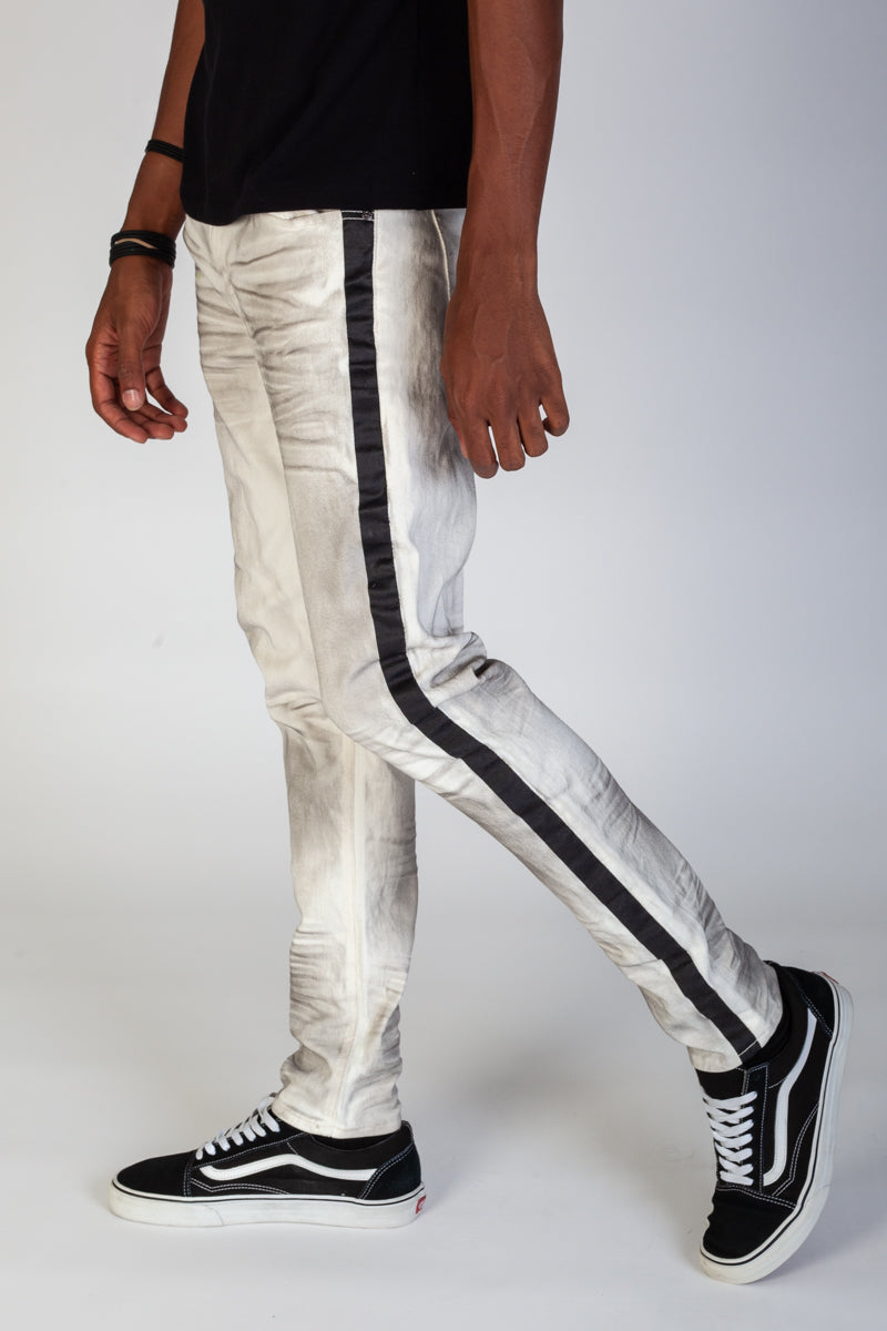Dusty Smoke Pants With Stripes (White) (3961188286566)