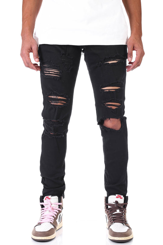DESTROYED ANKLE ZIP PANTS