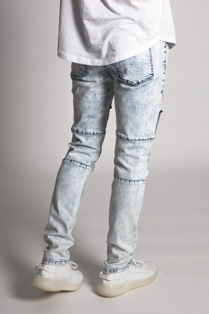 Distressed Biker Jeans (Ice Blue) (392863711271)