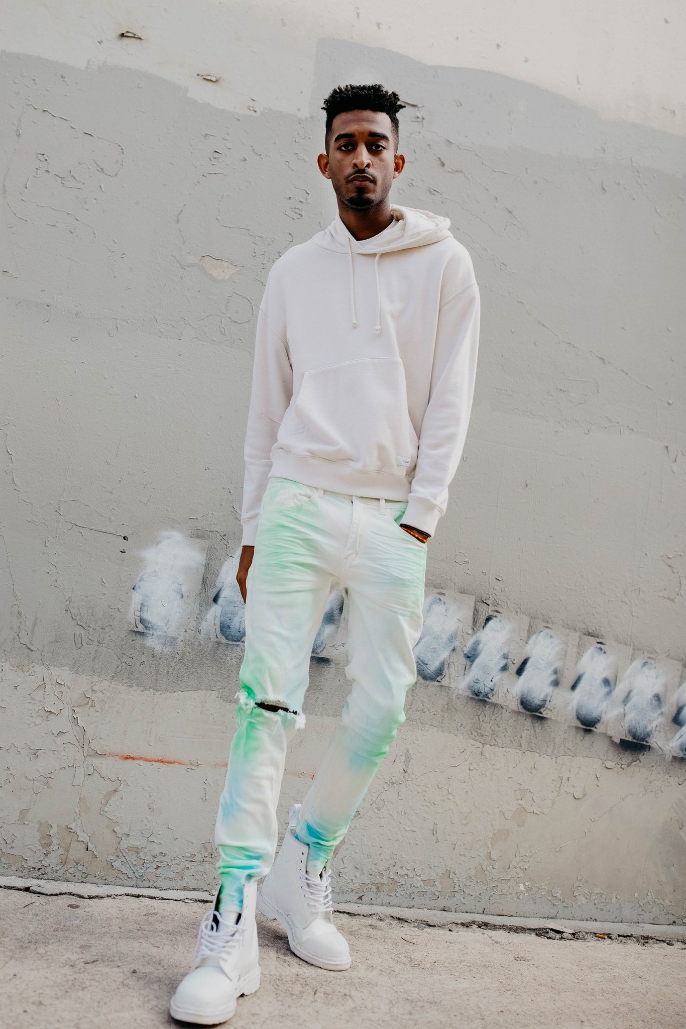 Neon Smoke Skinny Jeans (White) (3929933971558)