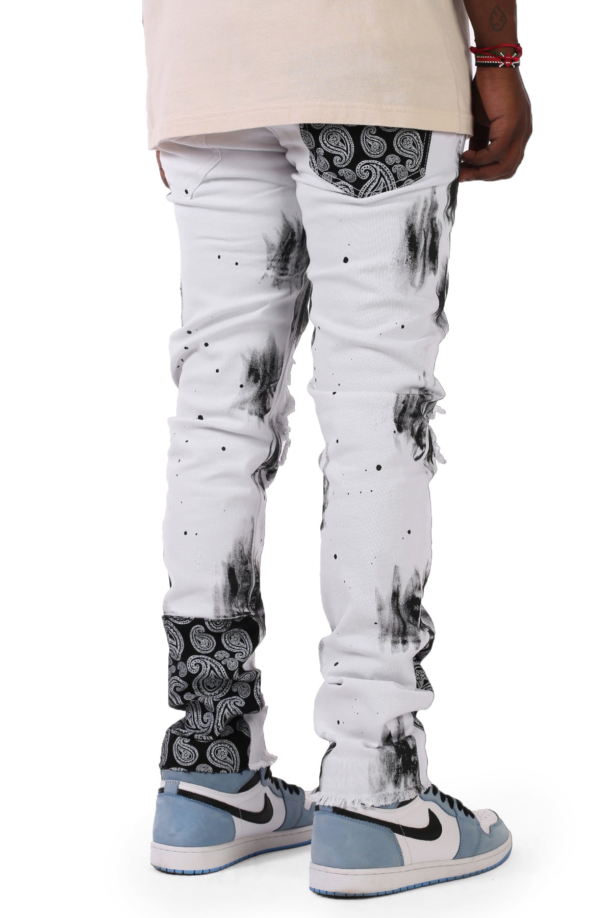 All Paisley Pants (White) (6573056622694)
