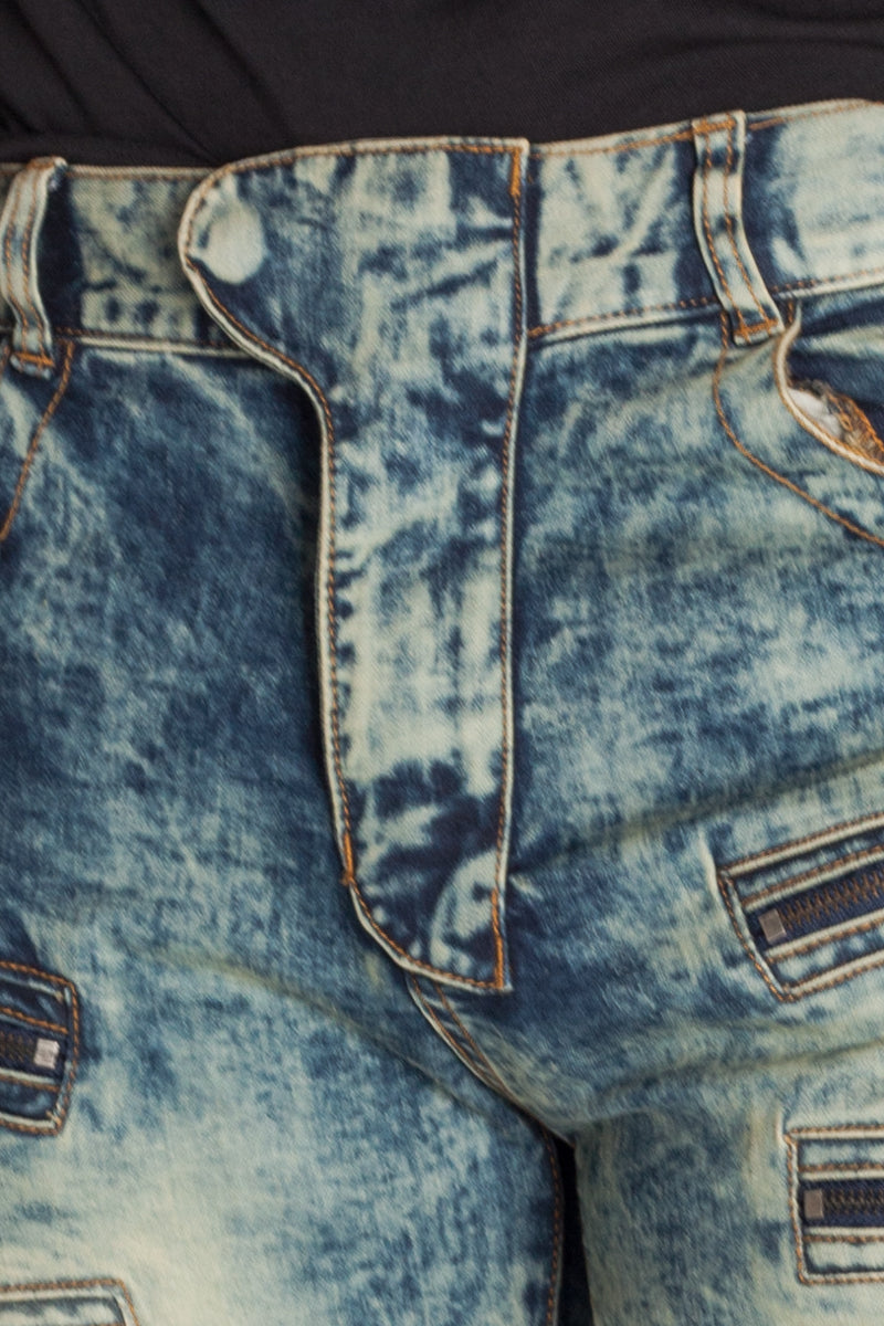 Acid Wash Moto Jeans (Acid Blue) (3482602897510)