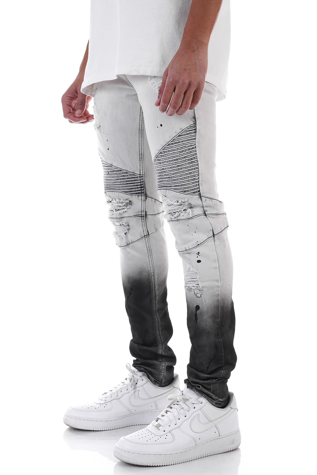 GREY MOTO JEANS
