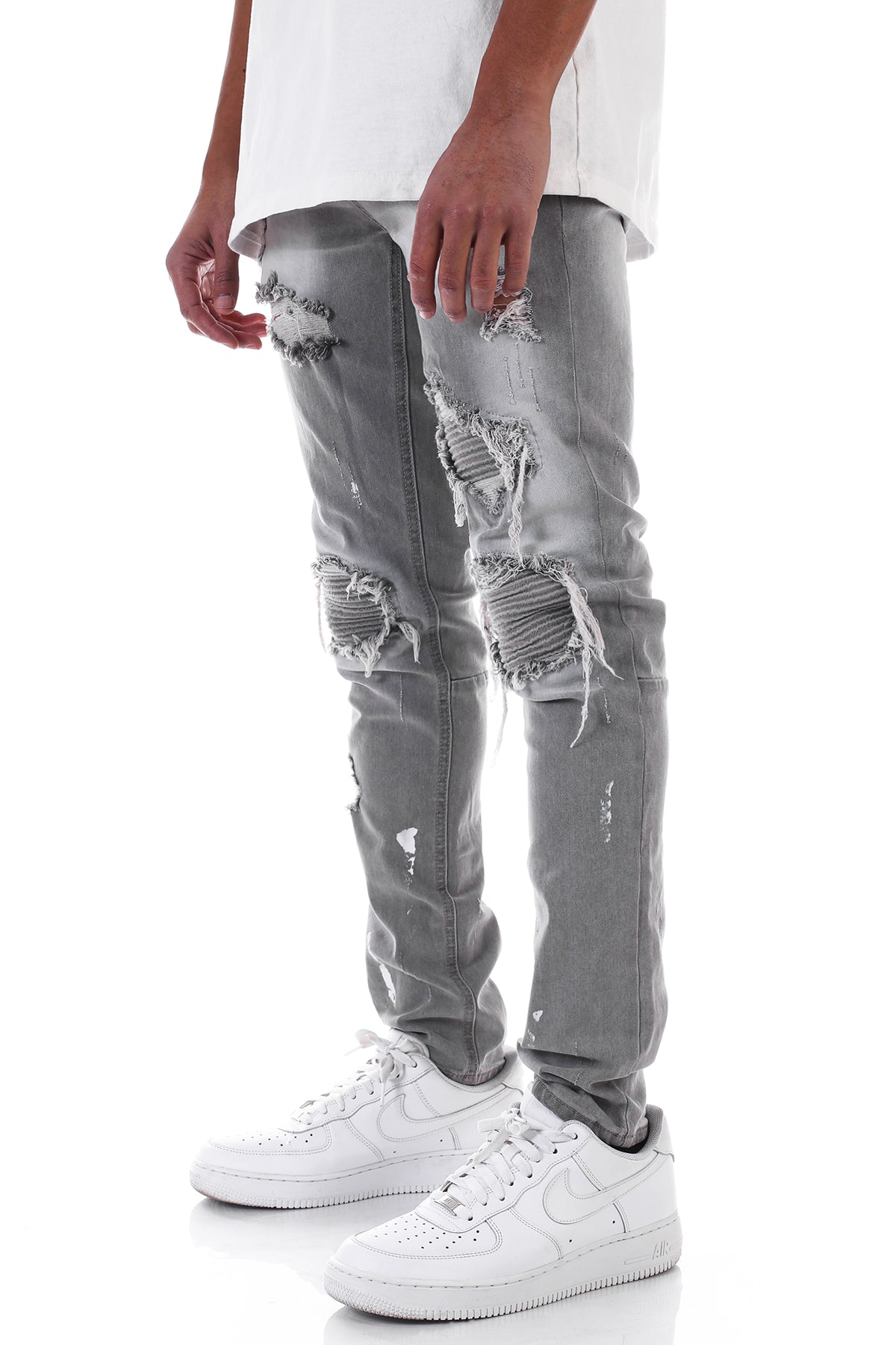 PINTUCK PATCHED JEANS – KDNK