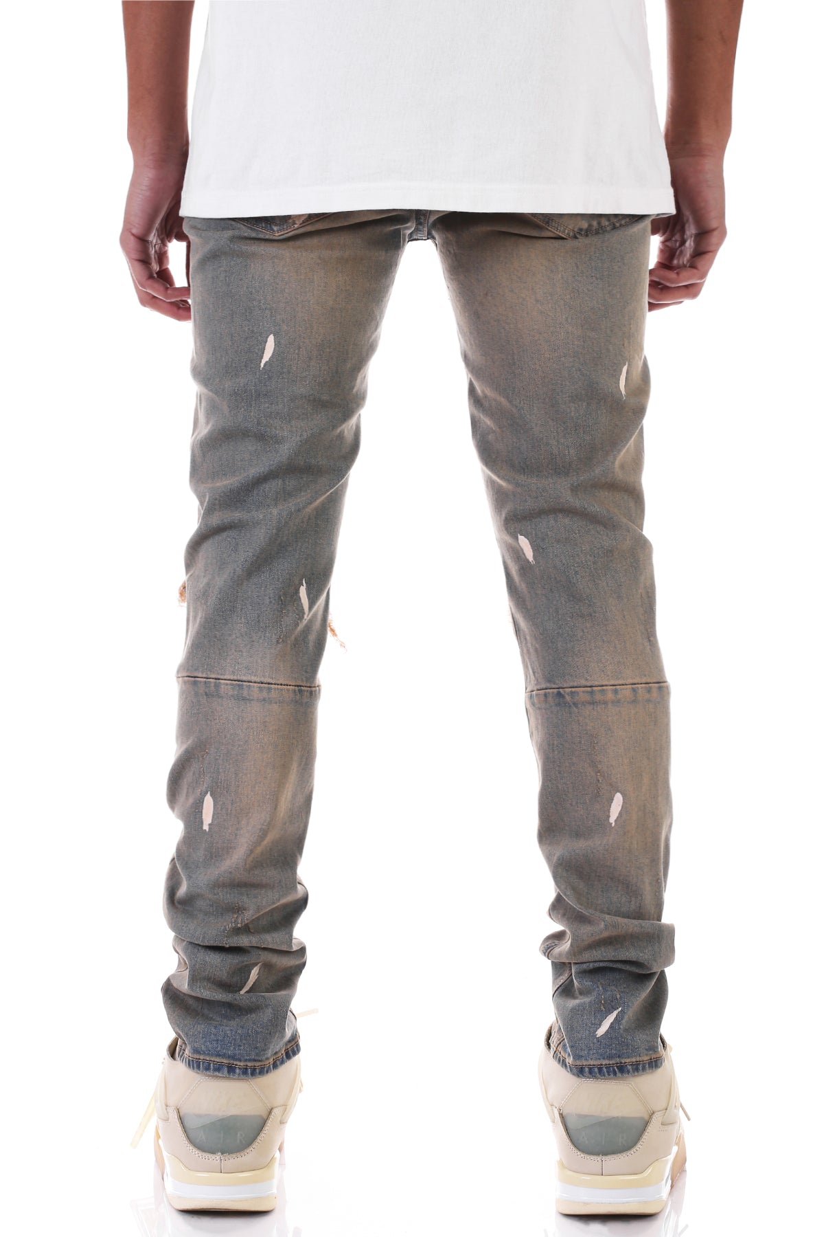 PINTUCK PATCHED JEANS