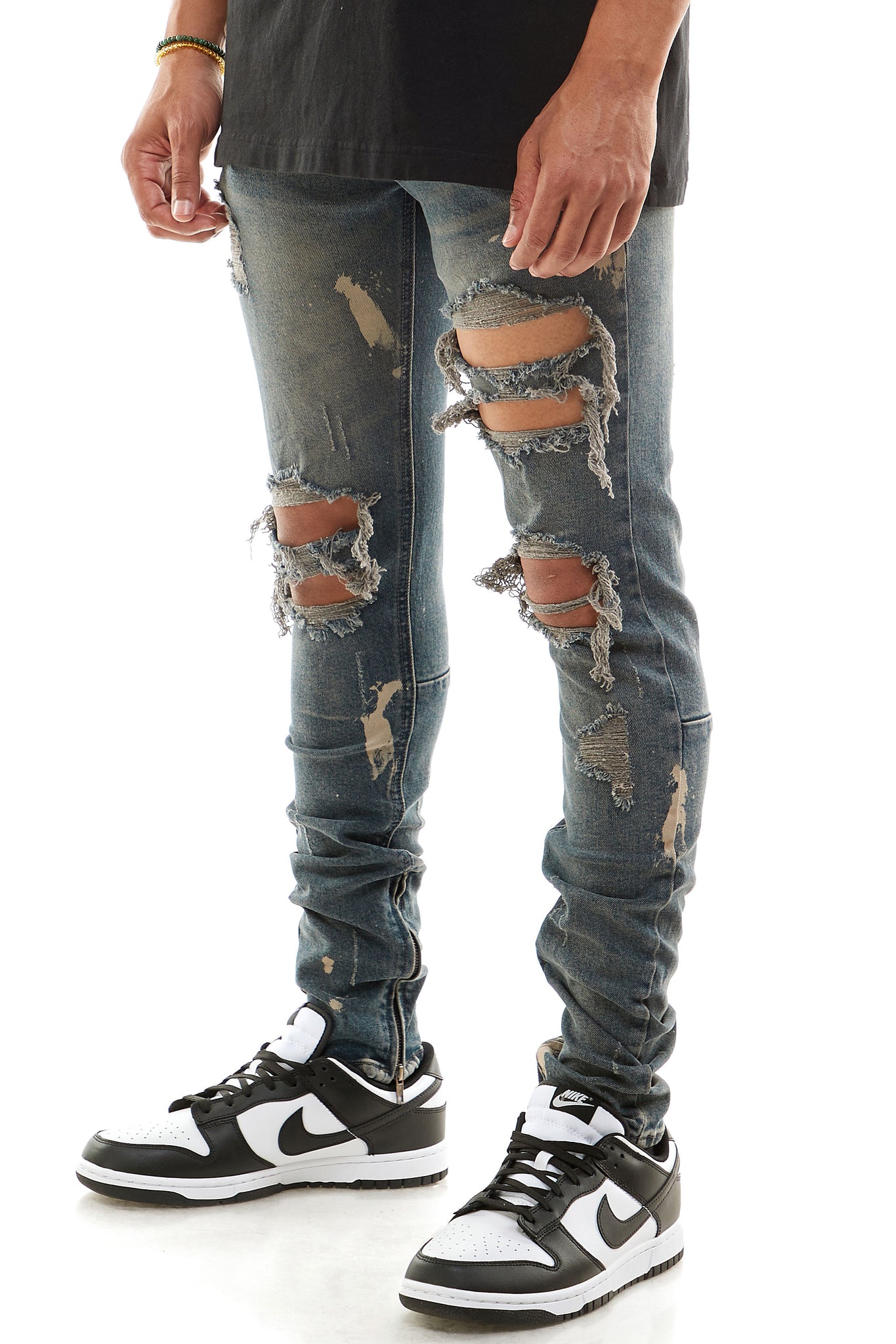 RIP & RIP ANKLE ZIP JEANS