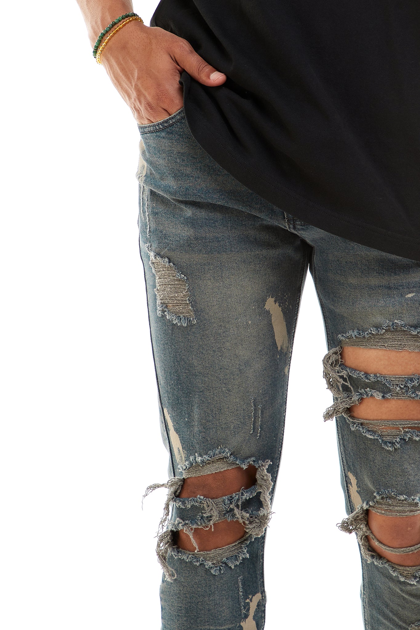 RIP & RIP ANKLE ZIP JEANS