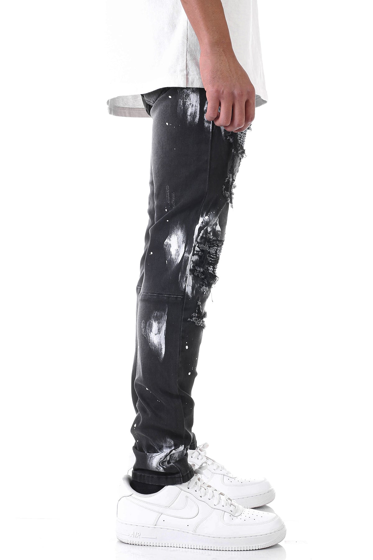 Painter's Paisley Jeans (Black) (6562300067942)