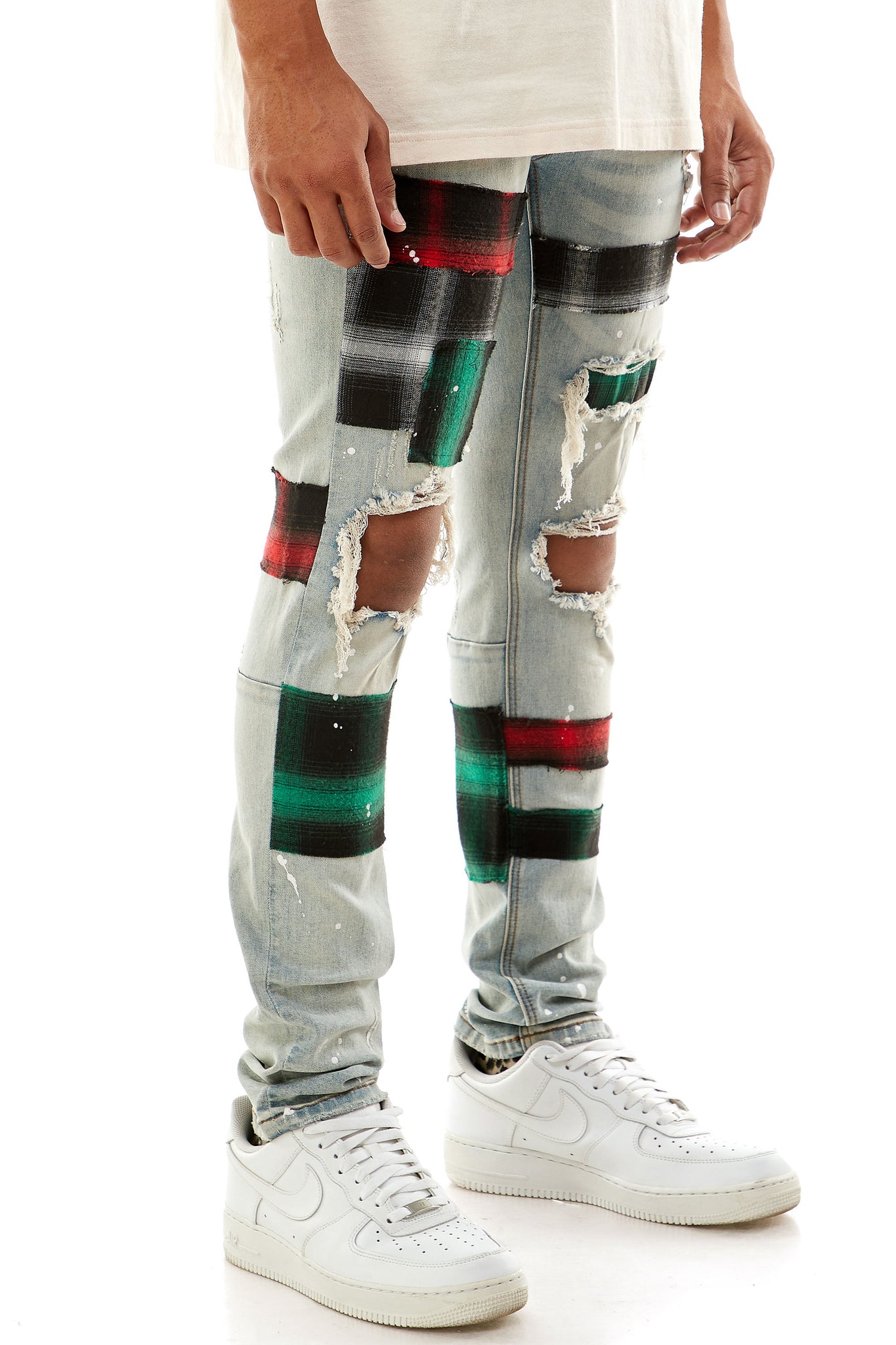 PLAID JEANS