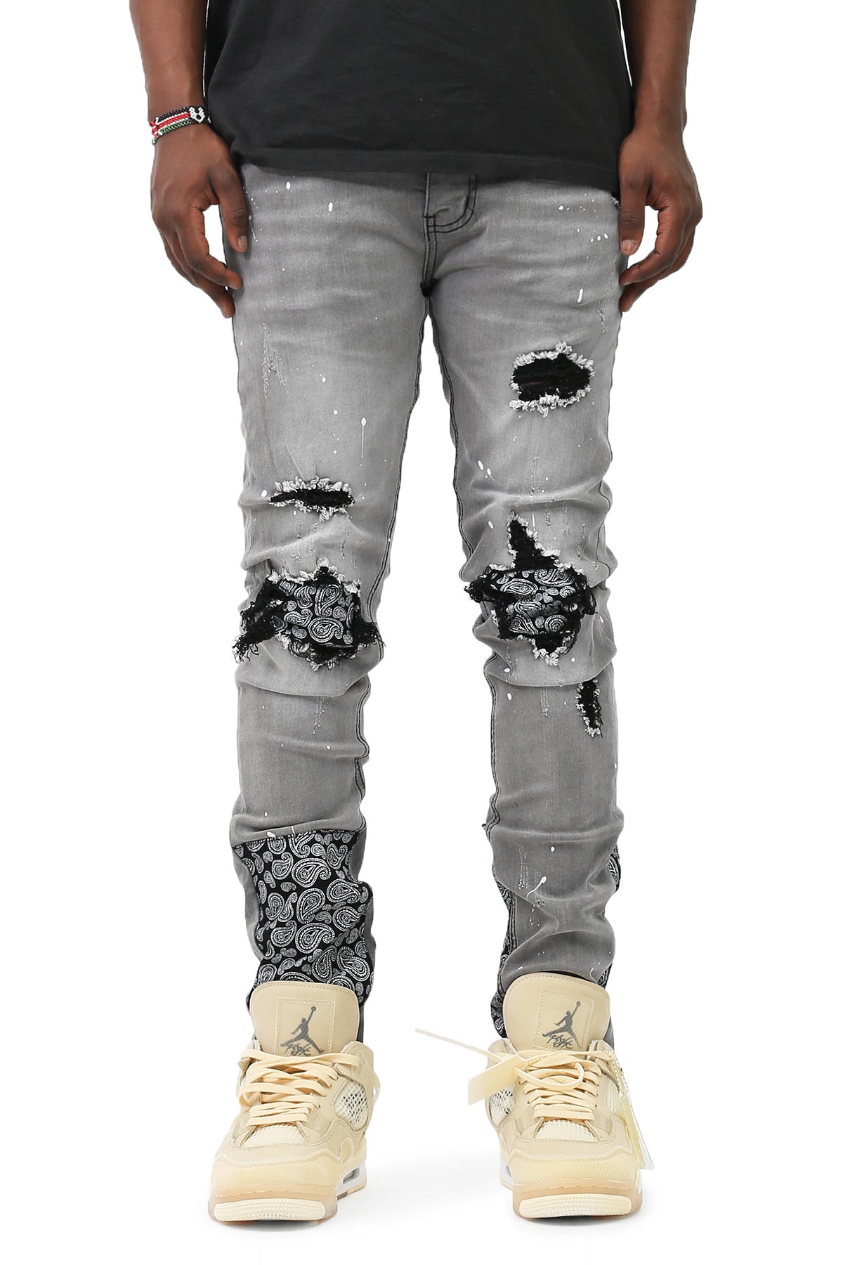 All Paisley Jeans (Grey) (6606065893478)