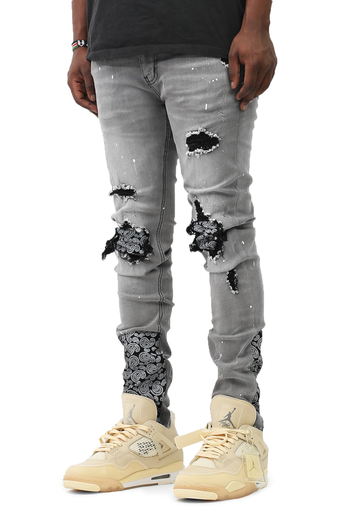 All Paisley Jeans (Grey) (6606065893478)