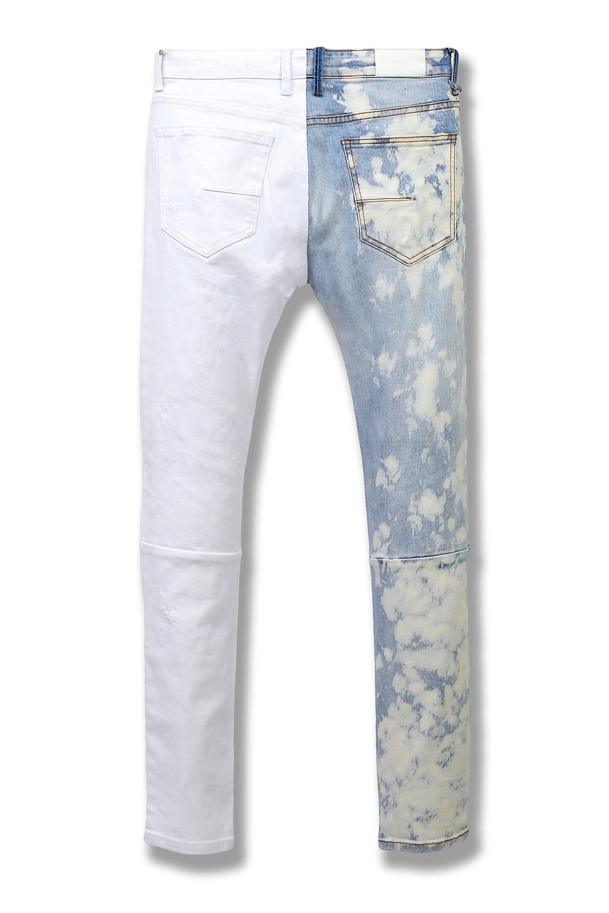 Bleached Contrast Jeans (White) (6612545994854)