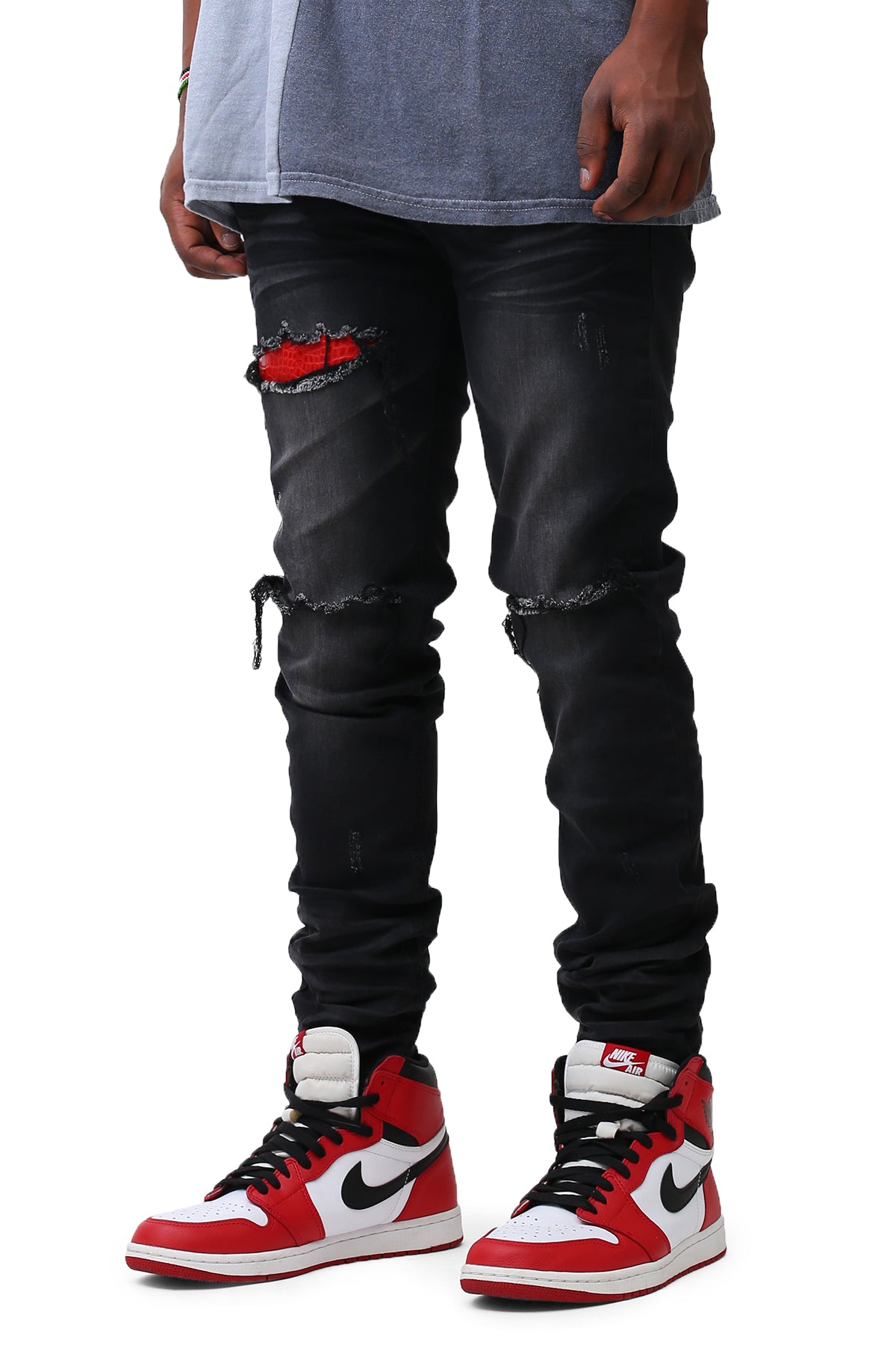 Under Snake Jeans (Black) (6628902699110)