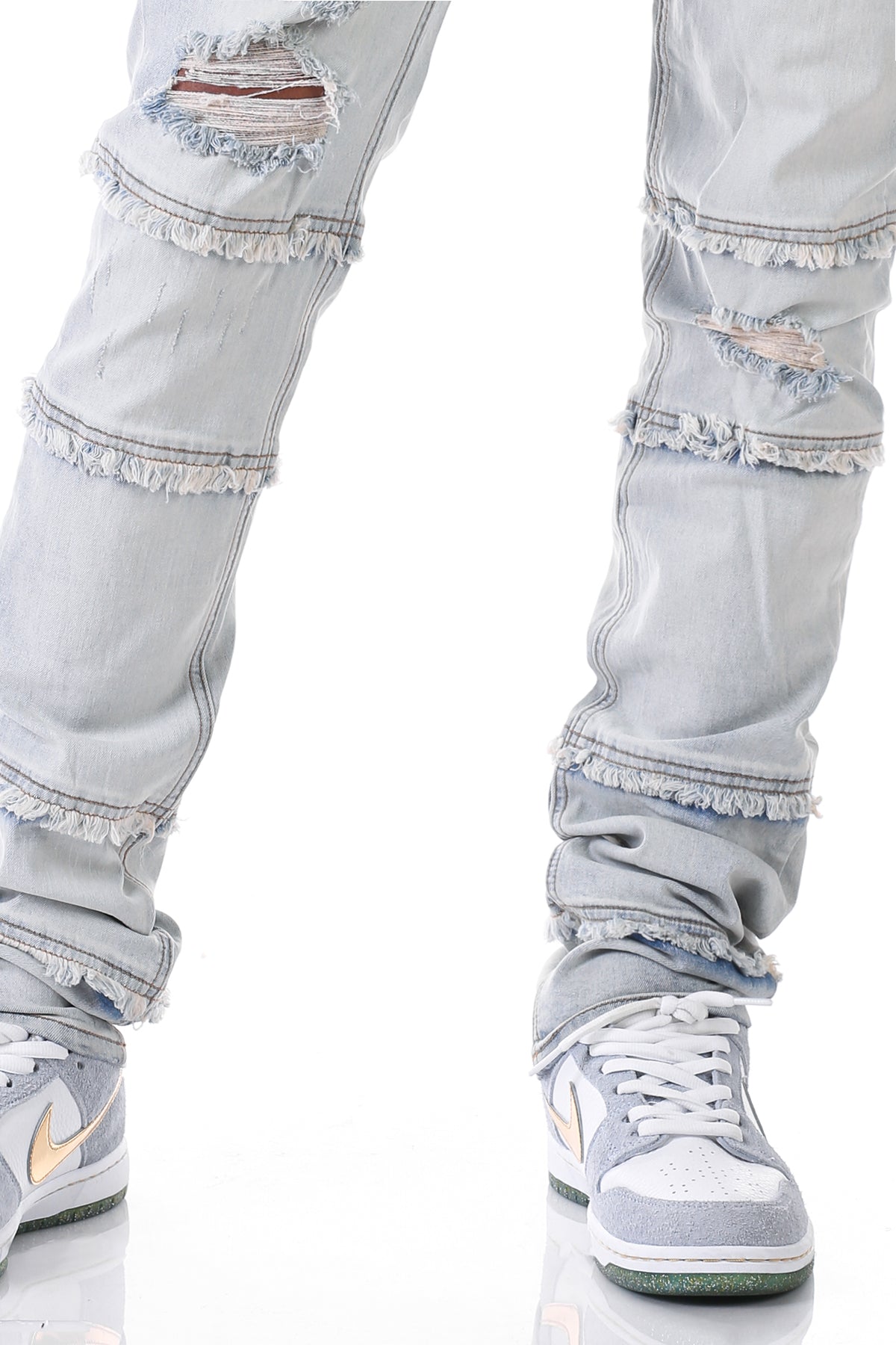 PANELLED JEANS