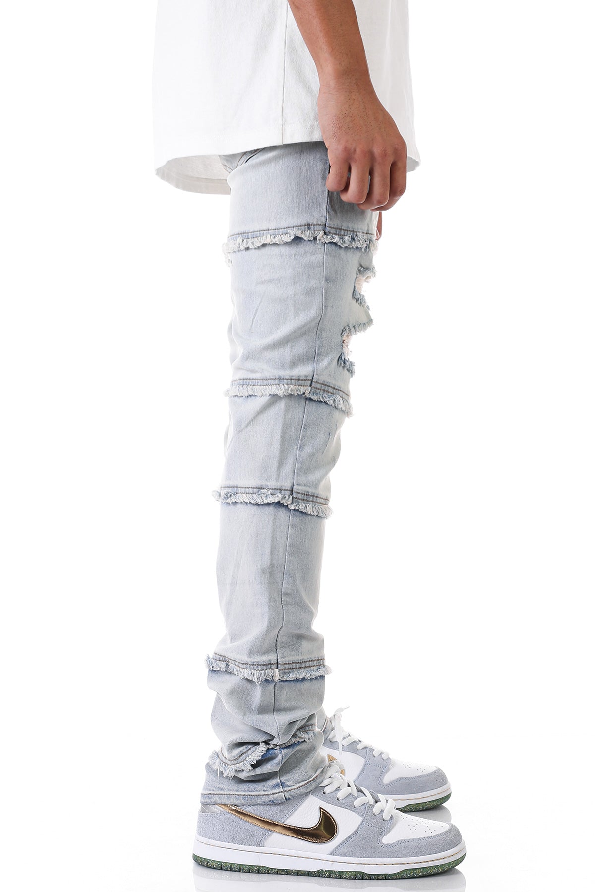 Panelled Jeans (Blue) (6643430522982)
