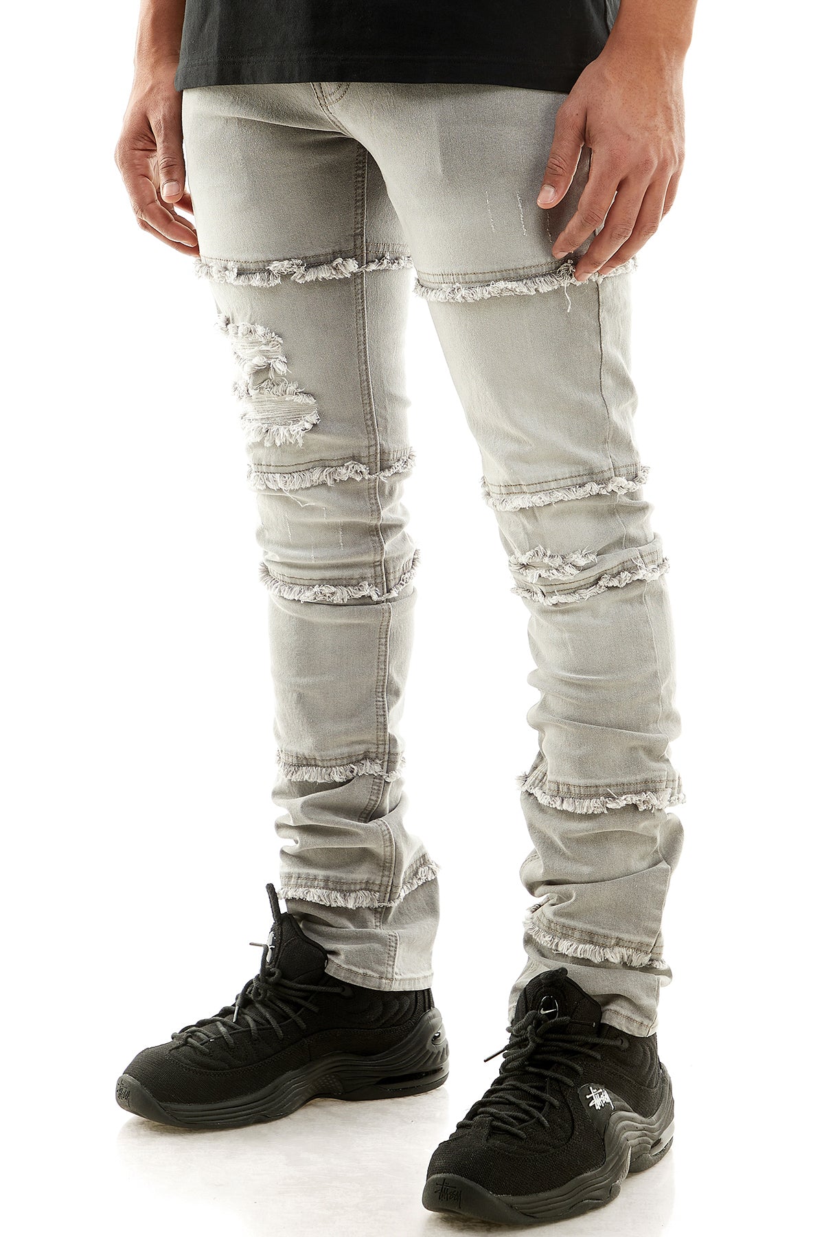 PANELLED JEANS