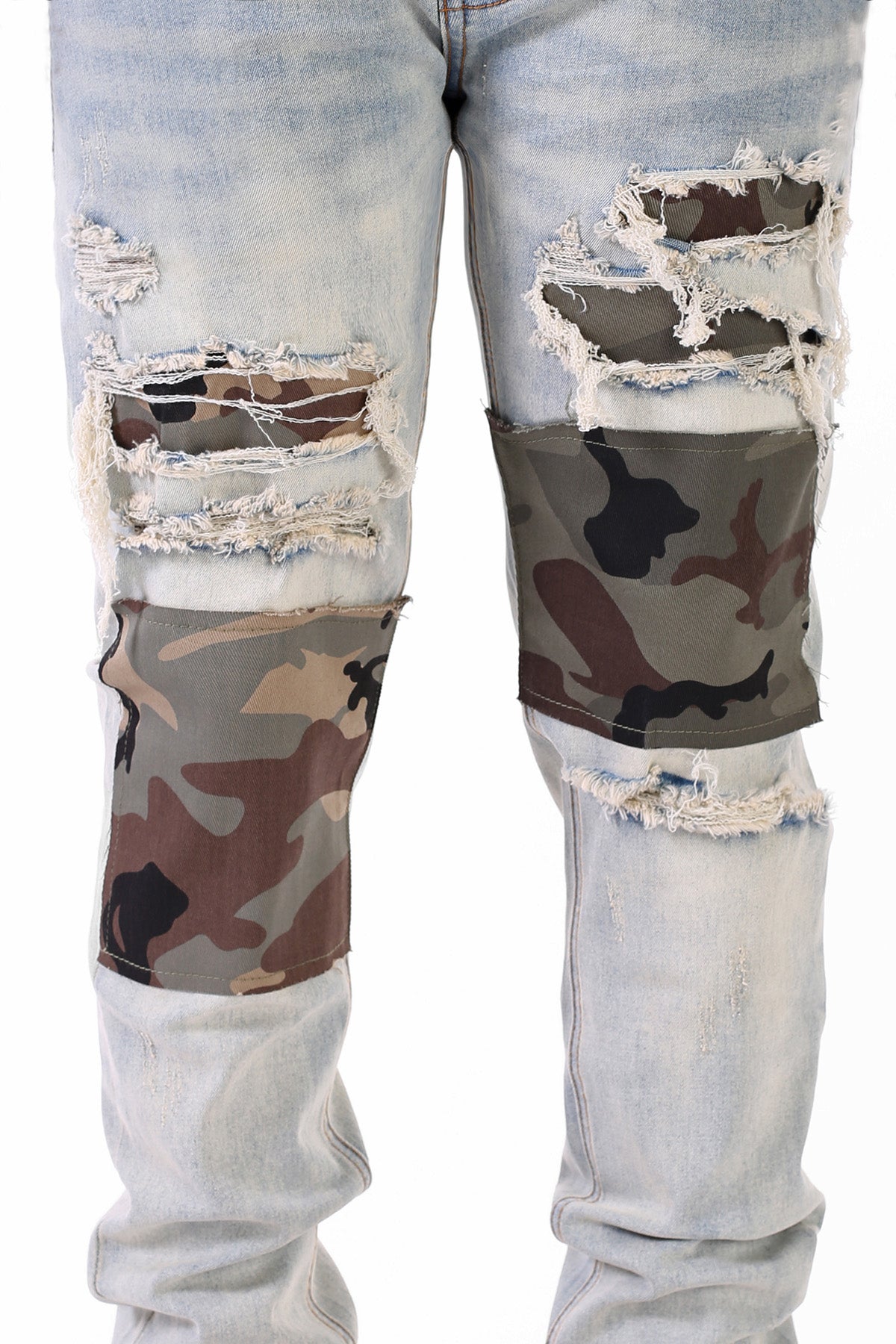 Over & Under Camo Jeans (Blue) (6638295351398)