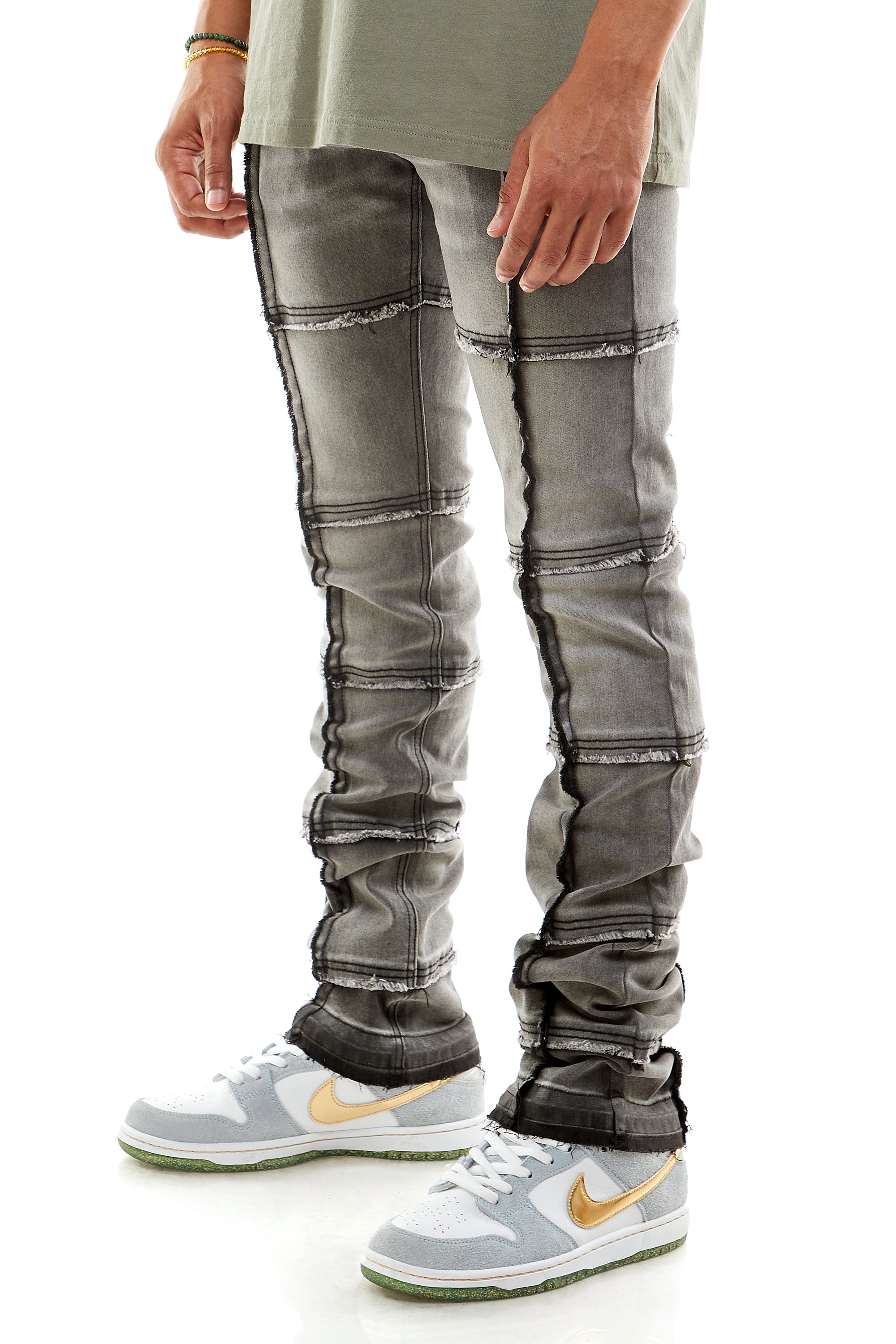 パンツ ANDWANG back cutout denim pants (gray) S Amazon.co.jp: ANDWANG BACK CUTOUT DENIM PANTS デニム