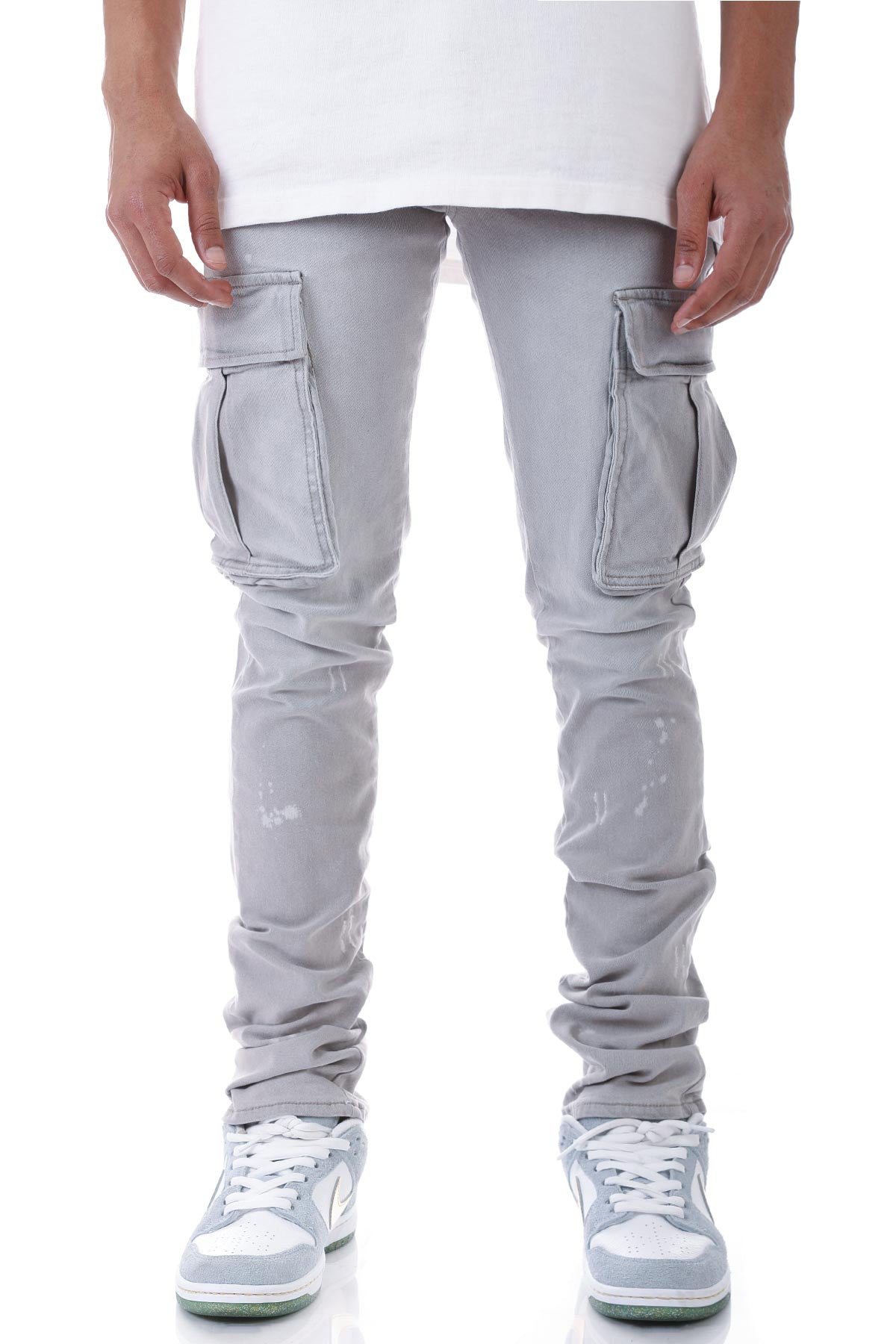 STACKED DOUBLE CARGO JEANS