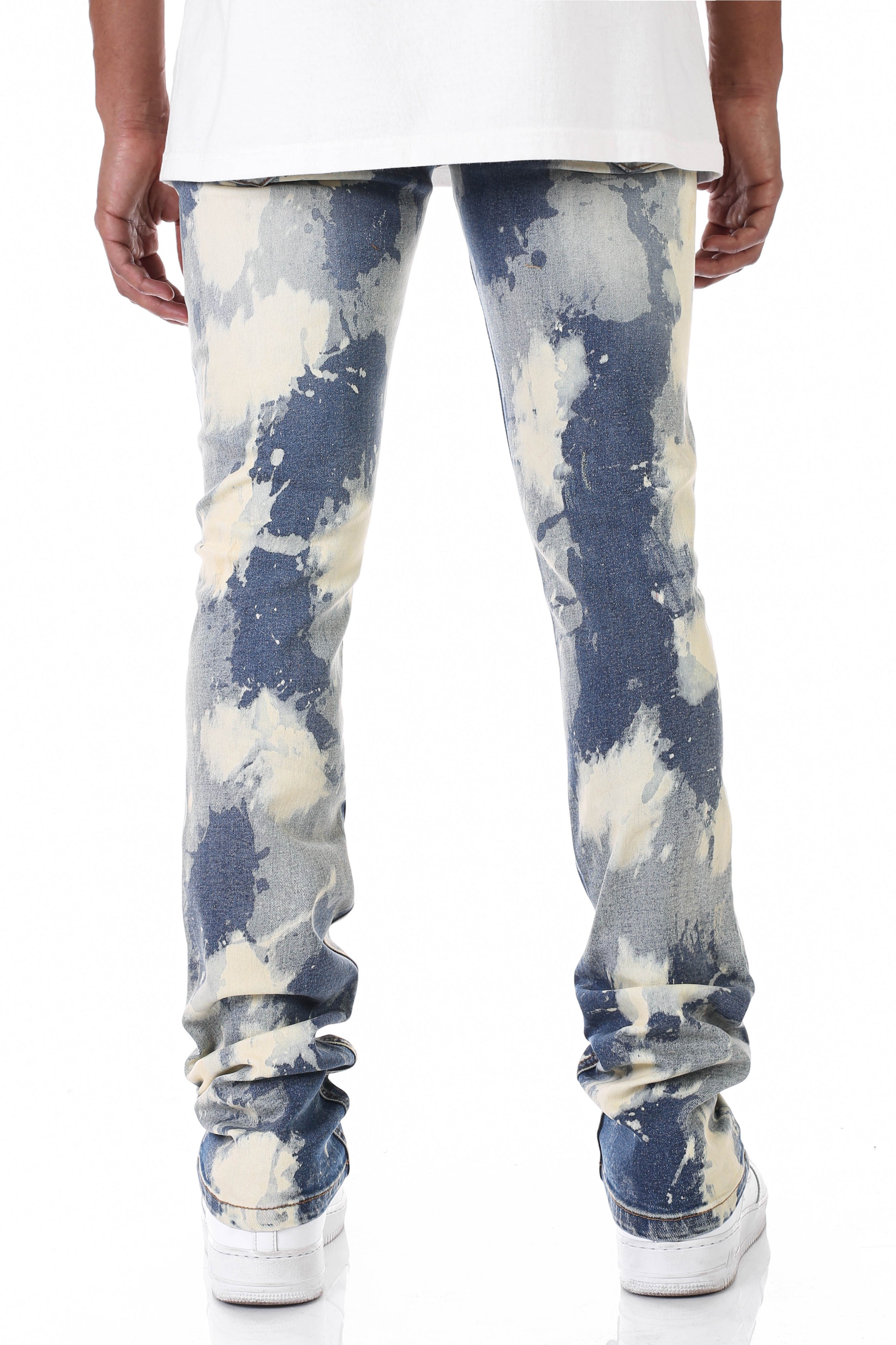 Tie dye stacked sold jeans various sizes