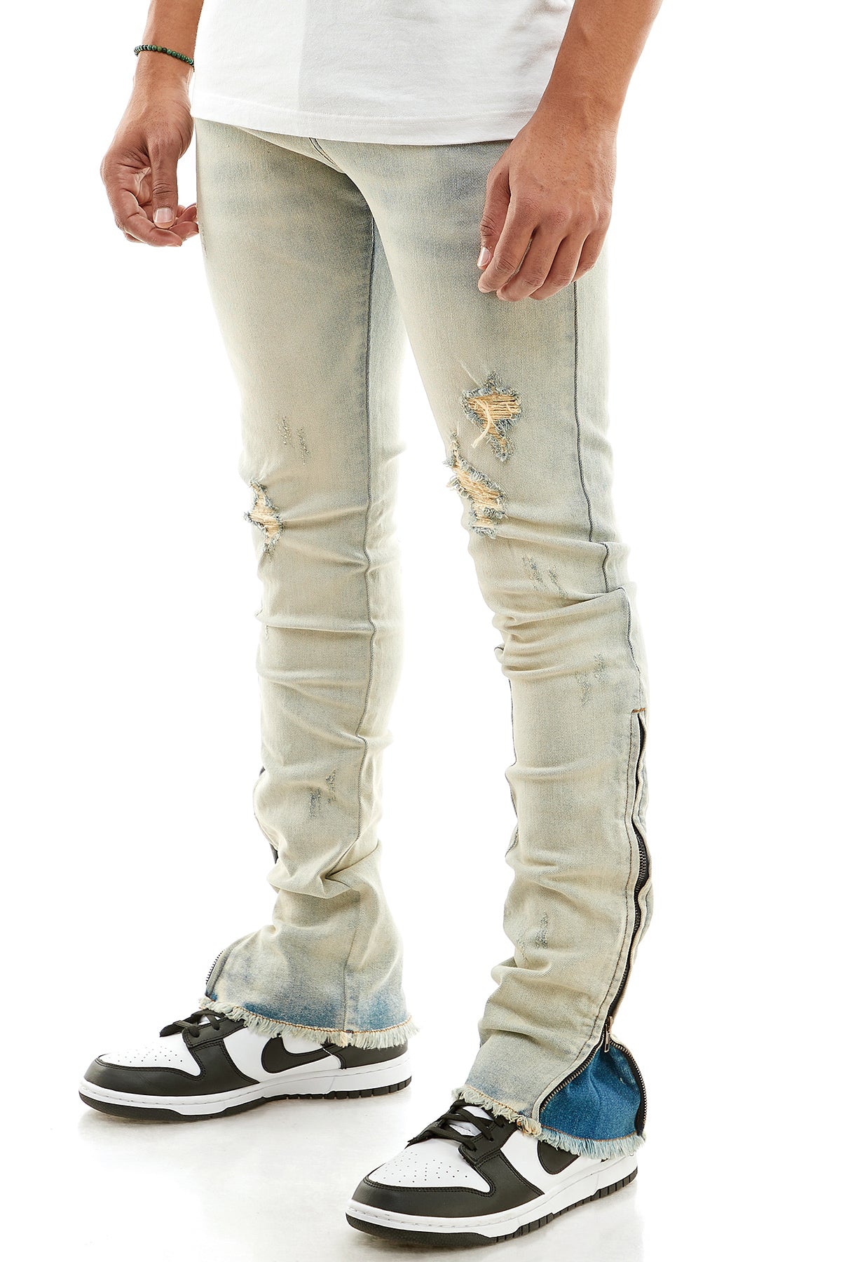 ZIPPED FLARE JEANS – KDNK