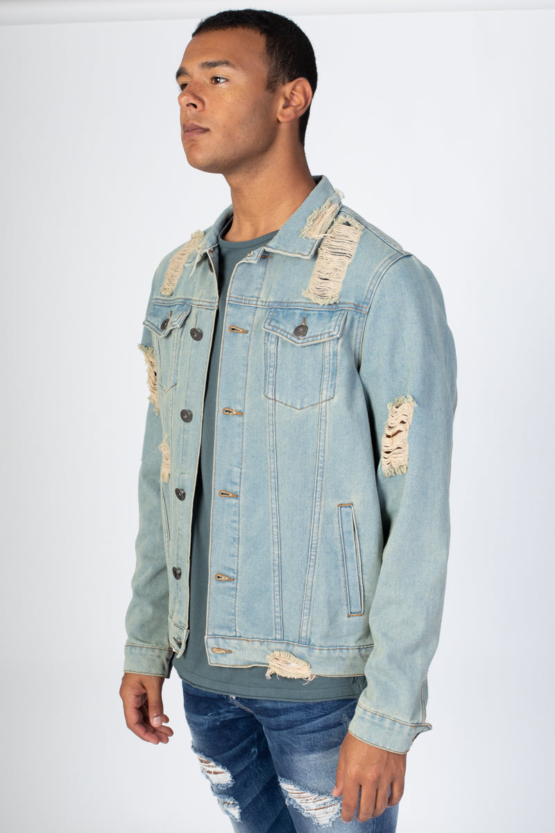 DISTRESSED DENIM JACKET – KDNK